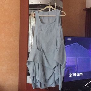 Sleeveless Linen Handkerchief Dress